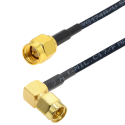 Pigtail SMA wtyk RA SMA wtyk LMR100 6GHz 20cm