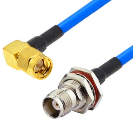 Kabel SMA wtyk RA / TNC gniazdo BH RG142 50cm